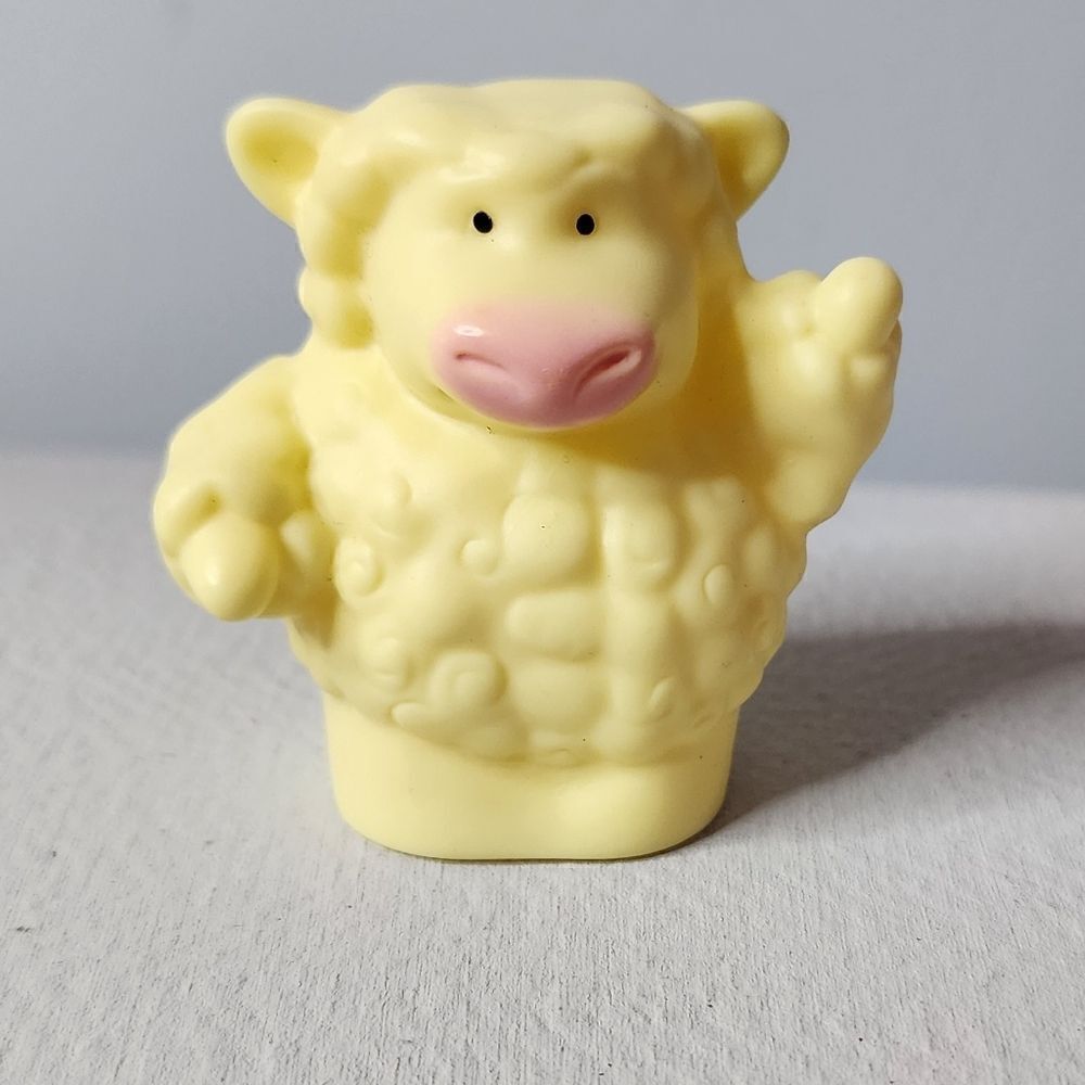 Little People Pale Yellow Lamb Sheep Easter Zoo Animal Figure Fisher Price